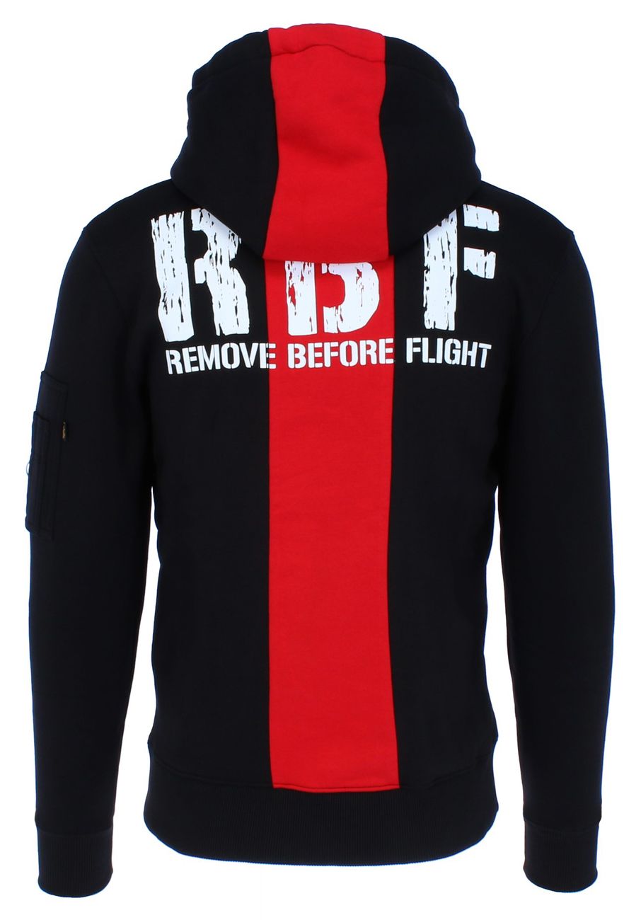 ALPHA INDUSTRIES - RBF II Herren Hoody Inlay in der Kapuze und auf der Rückseite